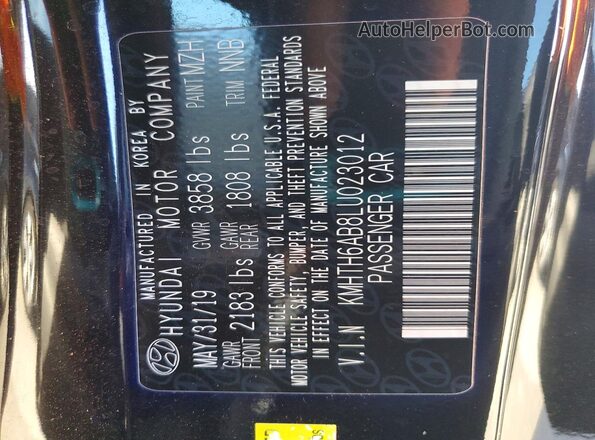 KMHTH6AB8LU023012 2020 HYUNDAI VELOSTER Black 