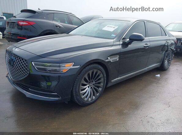 KMTF54PH8LU080788 2020 GENESIS G90 Black Передня ліва чверть