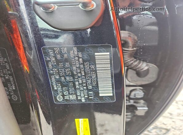 KMTFN4JF5LU334805 2020 GENESIS G80 Black Vista del compartimento del motor
