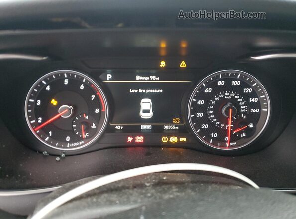 KMTG34LAXMU075256 2021 GENESIS G70 Белый Вид щитка приборов