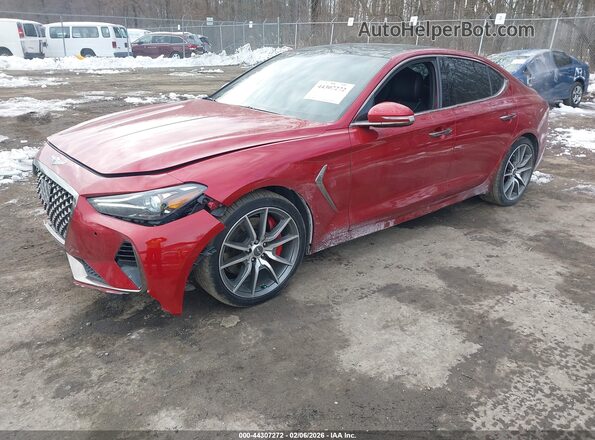 KMTG34LE6MU076701 2021 GENESIS G70 Красный Передняя левая четверть