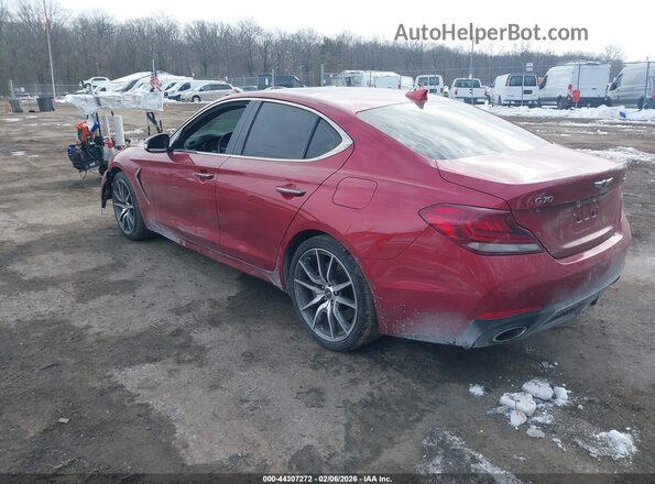 KMTG34LE6MU076701 2021 GENESIS G70 Красный Задняя левая четверть