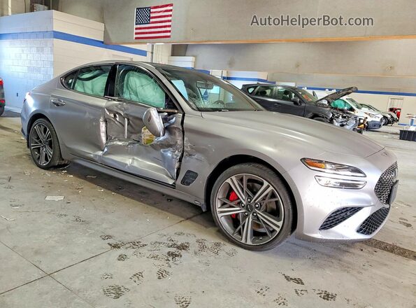 KMTG34SC2RU136674 2024 GENESIS G70 Silver Przód prawy