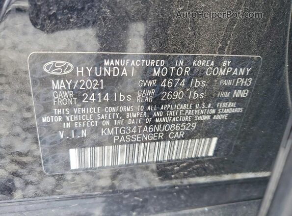KMTG34TA6NU086529 2022 GENESIS G70 Black 