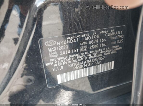 KMTG44LA2MU067052 2021 GENESIS G70 Black Engine compartment view