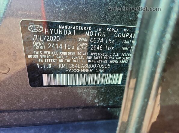 KMTG64LA8MU070905 2021 GENESIS G70 Charcoal Widok komory silnika