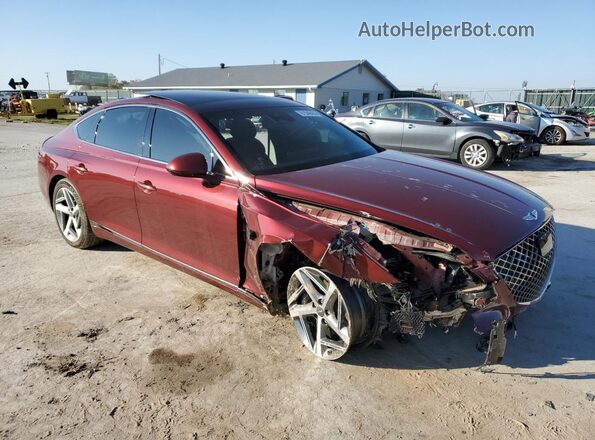 KMTGA4SC0RU211040 2024 GENESIS G80 Maroon Front right