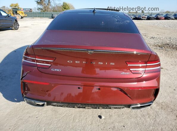 KMTGA4SC0RU211040 2024 GENESIS G80 Maroon Rear view