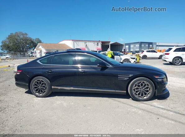 KMTGB4SC4MU045871 2021 GENESIS G80 Black Widok wnętrza z tyłu