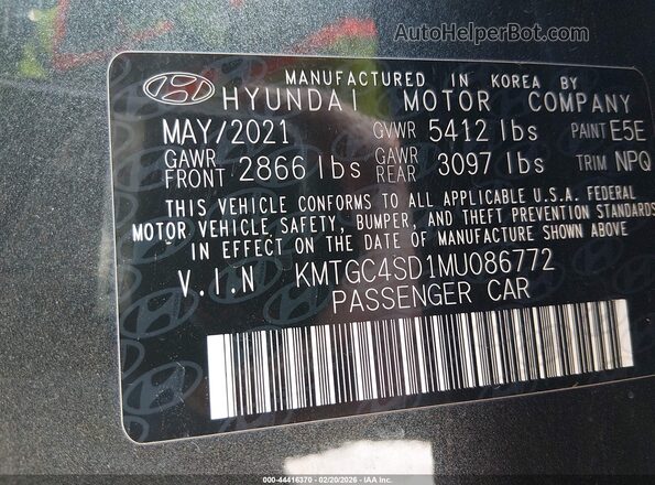 KMTGC4SD1MU086772 2021 GENESIS G80 Black 