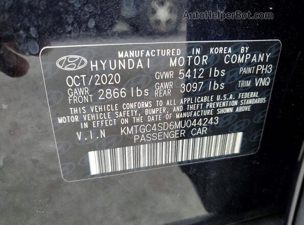KMTGC4SD6MU044243 2021 GENESIS G80 Black Շարժիչի բաժամունքի տեսք