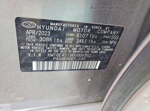 KMTGE4S19PU006882 2023 GENESIS G80 Silver 
