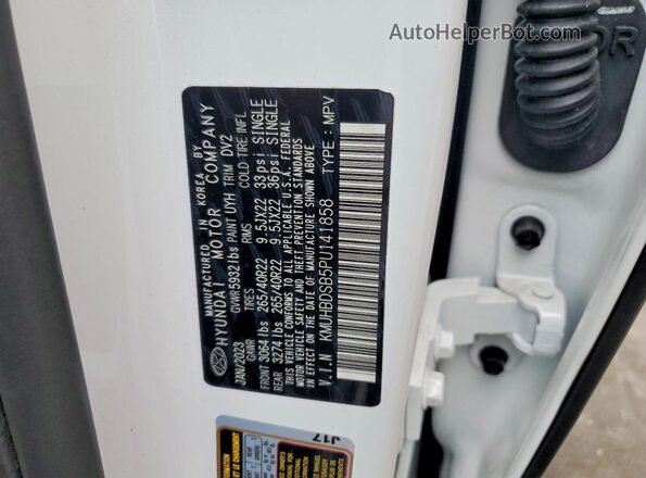 KMUHBDSB5PU141858 2023 GENESIS GV80 White Вид підкапотного простору