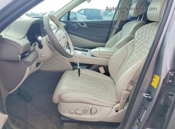 KMUHCESC2MU031339 2021 GENESIS GV80 Silver Vista interior delantera
