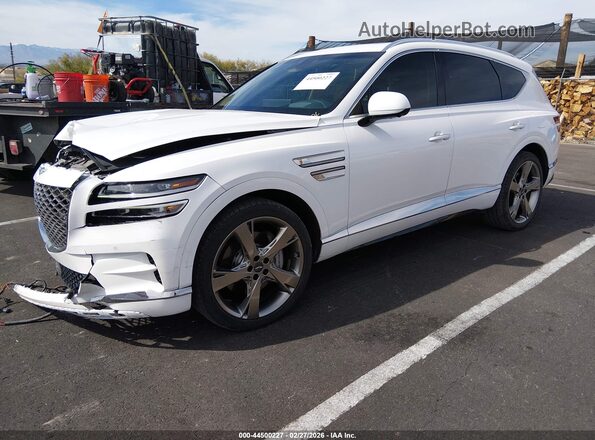 KMUHCESC6MU038990 2021 GENESIS GV80 White Front left