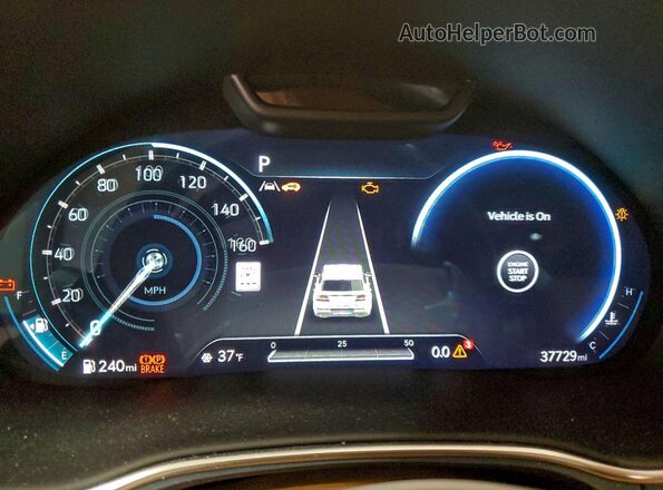 KMUHCESCXPU139700 2023 GENESIS GV80 White ხელსაწყოთა პანელის ხედი