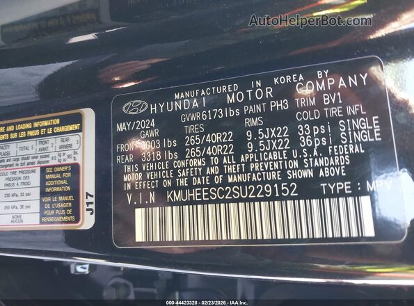 KMUHEESC2SU229152 2025 GENESIS GV80 Черный Вид подкапотного пространства