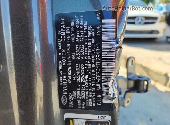 KMUHEESC4TU294344 2026 GENESIS GV80 Black Vista interior de 360 grados