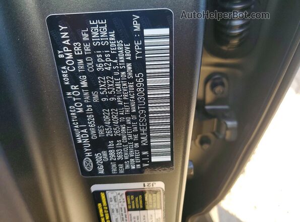 KMUHEESC9TU308965 2026 GENESIS GV80 Green Widok naklejki z numerem VIN