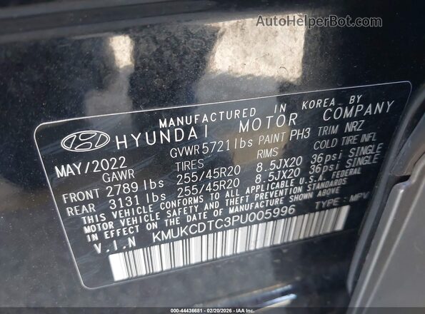 KMUKCDTC3PU005996 2023 GENESIS GV60 Black Vista del compartimento del motor