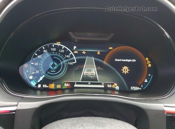 KMUMCDTC3NU036672 2022 GENESIS GV70 Gray Вид щитка приладів