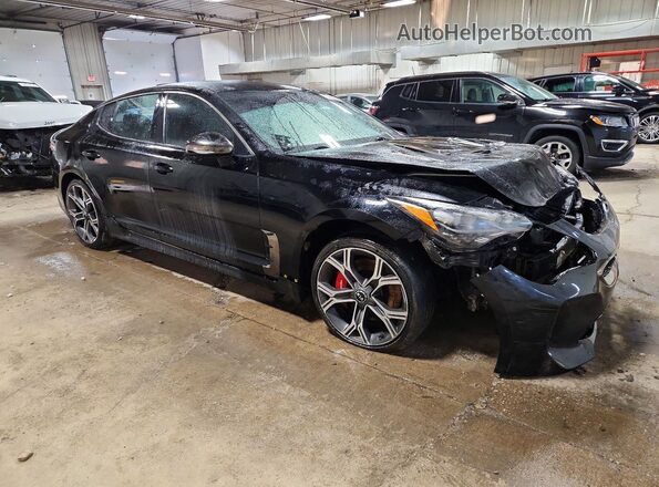 KNAE35LC2M6092129 2021 KIA STINGER Black Front right