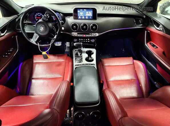 KNAE35LC2M6092129 2021 KIA STINGER Black Dashboard view