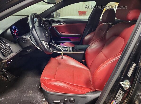 KNAE35LC2M6092129 2021 KIA STINGER Black Front interior view