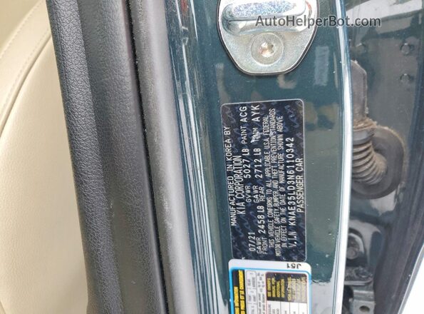 KNAE35LD3N6110342 2022 KIA STINGER Teal Вид підкапотного простору