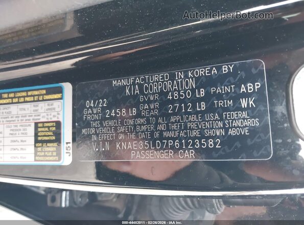 KNAE35LD7P6123582 2023 KIA STINGER Black Engine compartment view