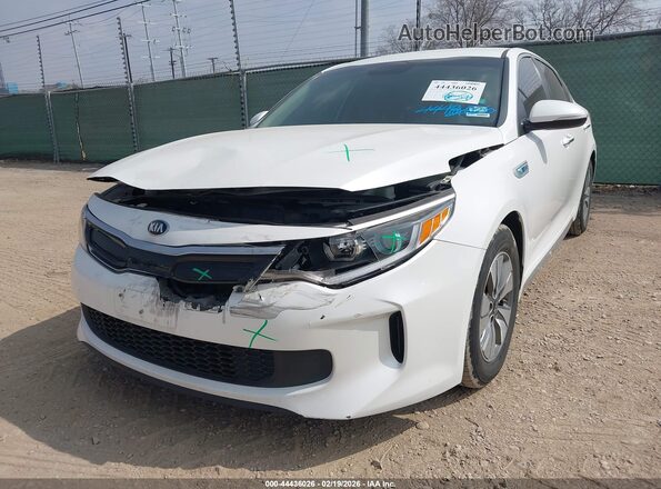 KNAGT4LC3H5008673 2017 KIA OPTIMA HYBRID White Vista frontal