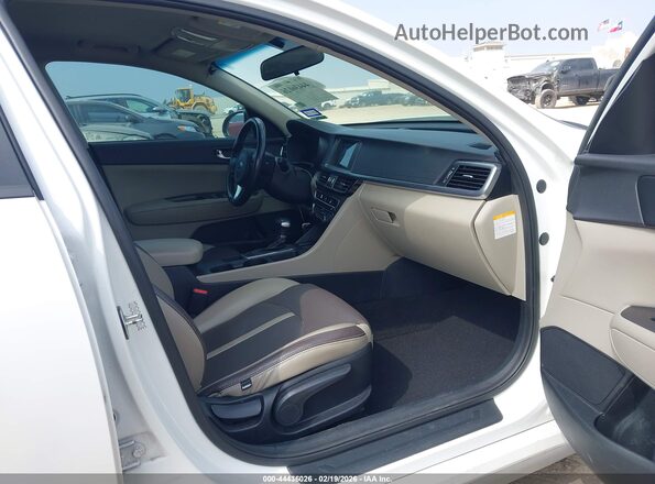 KNAGT4LC3H5008673 2017 KIA OPTIMA HYBRID White Vista interior delantera