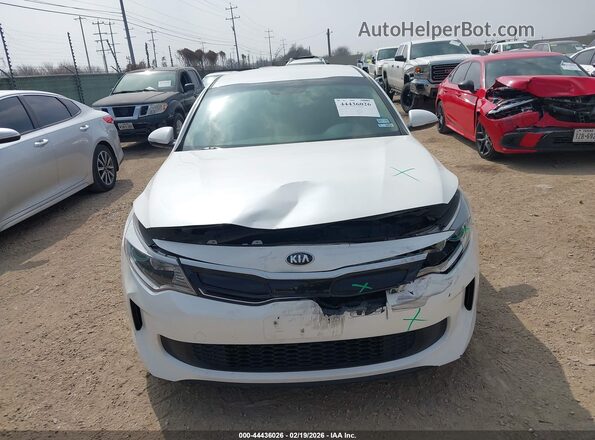 KNAGT4LC3H5008673 2017 KIA OPTIMA HYBRID White Vista del cuadro de instrumentos