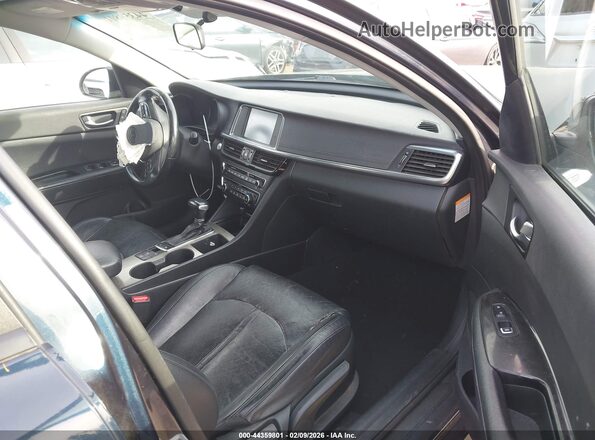 KNAGU4LE1H5013644 2017 KIA OPTIMA HYBRID Dark Blue Widok wnętrza z przodu