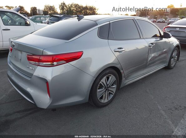 KNAGU4LE2H5011210 2017 KIA OPTIMA HYBRID Silver Trasero derecho
