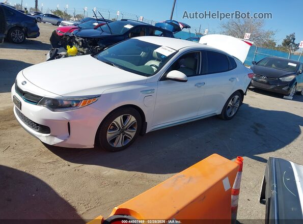 KNAGV4LD5H5013196 2017 KIA OPTIMA PLUG-IN HYBRID White Przód lewy
