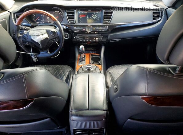 KNALW4D47G6028592 2016 KIA K900 Black Вид панелі приладів