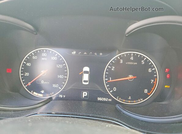 KNALW4D47G6028592 2016 KIA K900 Black Вид щитка приладів
