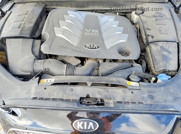KNALW4D47G6028592 2016 KIA K900 Black Вид задньої частини салону