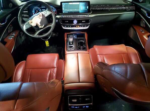 KNAS34J69K6008007 2019 KIA K900 Blue Vista del salpicadero
