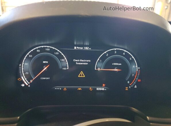KNAS34J69K6008007 2019 KIA K900 Blue Vista del cuadro de instrumentos