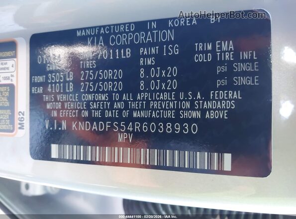 KNDADFS54R6038930 2024 KIA EV9 Gray ძრავის განყოფილების ხედი