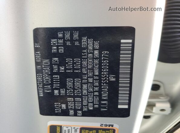 KNDADFS55R6036779 2024 KIA EV9 Silver 