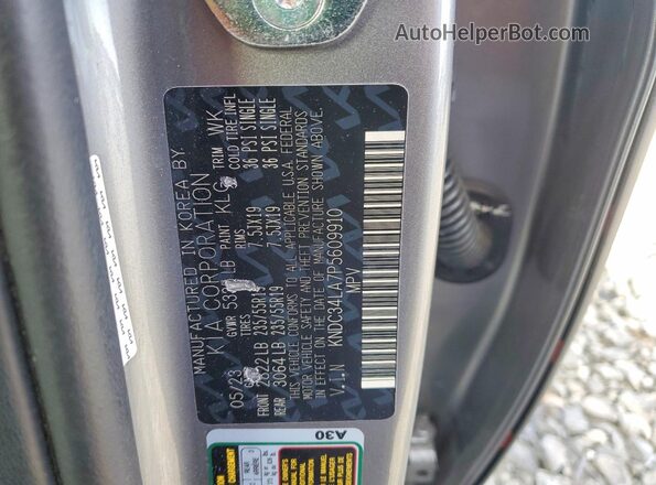 KNDC34LA7P5609910 2023 KIA EV6 Gray 