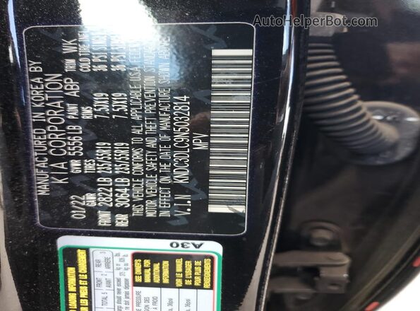 KNDC3DLC9N5032814 2022 KIA EV6 Black 