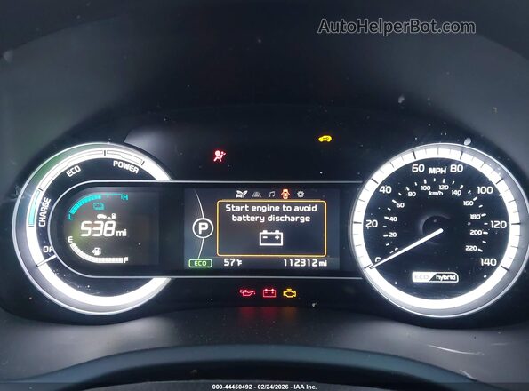 KNDCB3LC0K5350572 2019 KIA NIRO Red Widok tylnych siedzeń