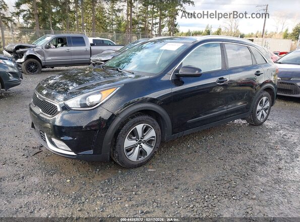 KNDCB3LC2H5073979 2017 KIA NIRO Black Առջևի ձախ երեք քառորդ տեսարան