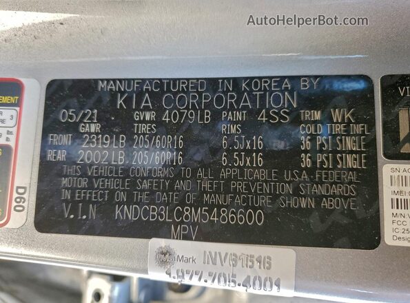 KNDCB3LC8M5486600 2021 KIA NIRO Silver Շարժիչի բաժամունքի տեսք