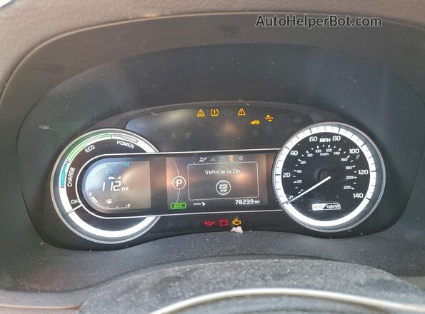 KNDCC3LCXK5294797 2019 KIA NIRO Silver Vista del cuadro de instrumentos