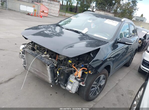 KNDCC3LDXM5473935 2021 KIA NIRO PLUG-IN HYBRID Black Առջևի ձախ երեք քառորդ տեսարան